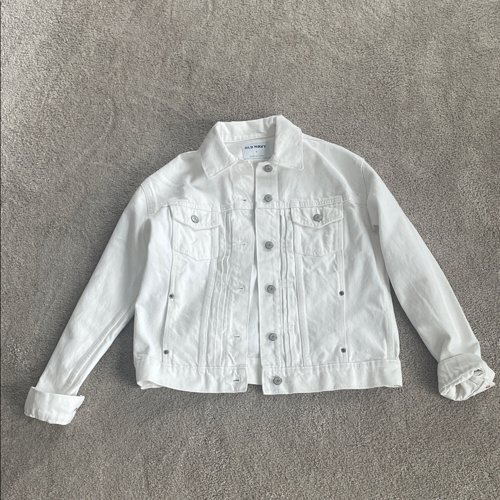 Old Navy White Jean Jacket